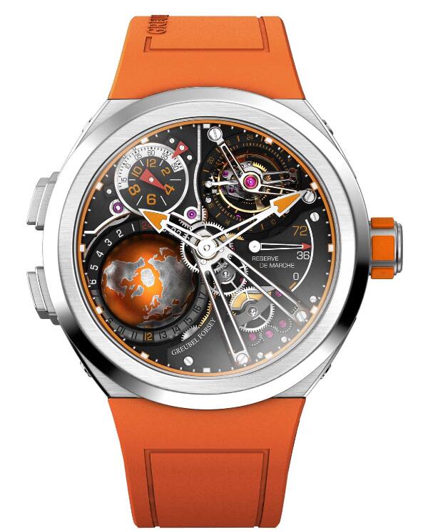 Review Greubel Forsey GMT Sport “Sincere Fine Special Edition” Orange Rubber watches price - Click Image to Close